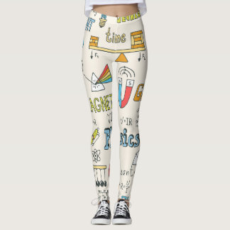 Physikkonzepte, handgezeichnet Vintager Stil. Leggings