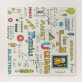 Physikkonzepte, handgezeichnet Vintager Stil. Puzzle (Horizontal)