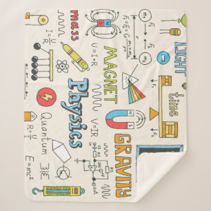 Physikkonzepte, handgezeichnet Vintager Stil. Sherpadecke