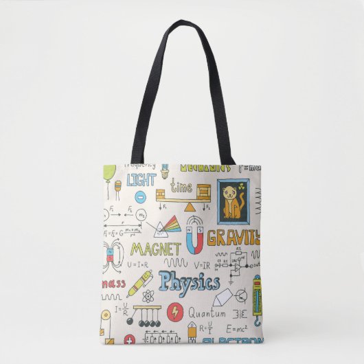 Physikkonzepte, handgezeichnet Vintager Stil. Tasche (Vorderseite)