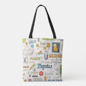 Physikkonzepte, handgezeichnet Vintager Stil. Tasche (Rückseite)