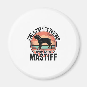 Physiklehrer liebt Mastiff Vintage Hundeshirt_1 Magnet