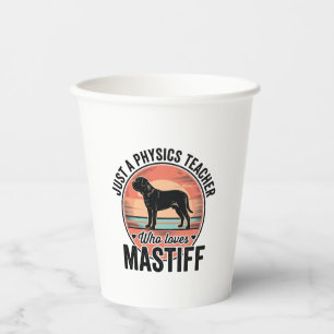 Physiklehrer liebt Mastiff Vintage Hundeshirt_1 Pappbecher