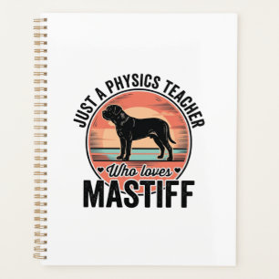 Physiklehrer liebt Mastiff Vintage Hundeshirt_1 Planer