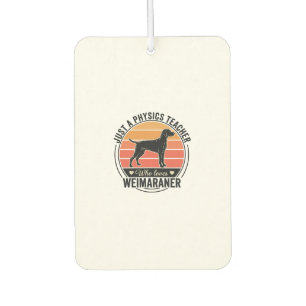 Physiklehrer liebt Weimaraner Vintage-Hundedesign Autolufterfrischer