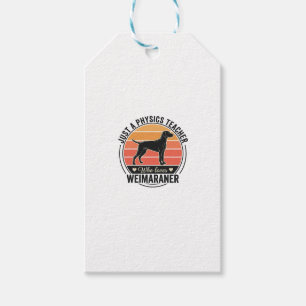 Physiklehrer liebt Weimaraner Vintage-Hundedesign Geschenkanhänger