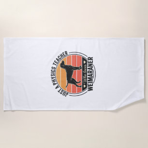 Physiklehrer liebt Weimaraner Vintage-Hundedesign Strandtuch