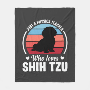 Physiklehrer Shih Tzu Hundeliebhaber Fleecedecke