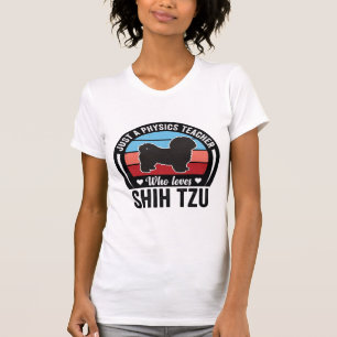 Physiklehrer Shih Tzu Vintage Hundeshirt Design_ T-Shirt