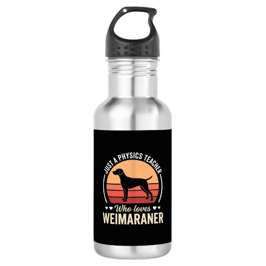 Physiklehrer Weimaraner-Hundefreund Edelstahlflasche (Vorderseite)