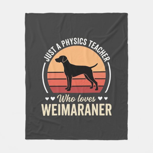 Physiklehrer Weimaraner-Hundefreund Fleecedecke (Vorderseite)