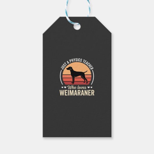 Physiklehrer Weimaraner-Hundefreund Geschenkanhänger (Vorderseite)