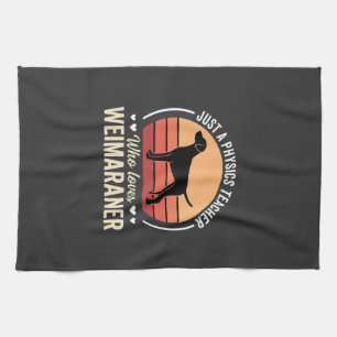 Physiklehrer Weimaraner-Hundefreund Geschirrtuch