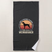 Physiklehrer Weimaraner-Hundefreund Strandtuch (Vorderseite)
