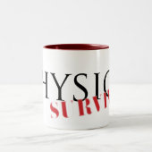 PhysikSurvivor Zweifarbige Tasse (Mittel)