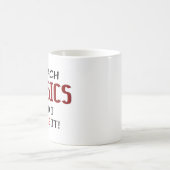 Physikunterricht und Liebe Kaffeetasse (Mittel)