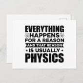 Physikwissenschaftler | Geschenk für Physik Postkarte (Vorne/Hinten)