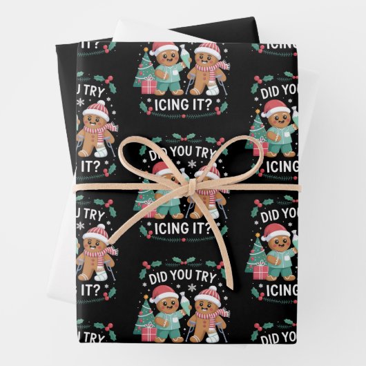 Physio Physical Therapy Did You Try Icing It Nurse Geschenkpapier Set (Beispiel)