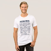 Physio Regeln Lustig Tri-Blend Shirt (Vorderseite voll)