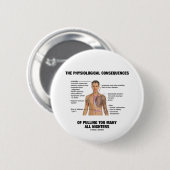 Physiologische Konsequenzen, die alles Nighters Button (Vorne & Hinten)