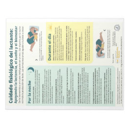 Physiologische Säugling-Pflege-Ableitung (Spanisch Notizblock