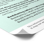 Physiologisches Säugling Care Poster (Englisch) (Ecke)