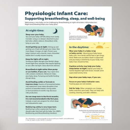 Physiologisches Säugling Care Poster (Englisch) (Vorne)