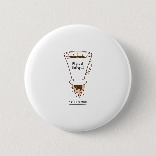Physiotherapeut, angetrieben von Kaffee Button (Vorderseite)