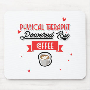 Physiotherapeut, angetrieben von Kaffee Mousepad