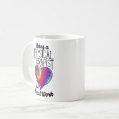 Physiotherapeut Assistant Gefärbte Krawatte Herz Kaffeetasse (Vorderseite Links)