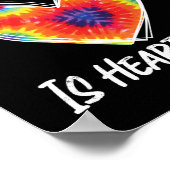 Physiotherapeut Assistant Gefärbte Krawatte Herz Poster (Ecke)