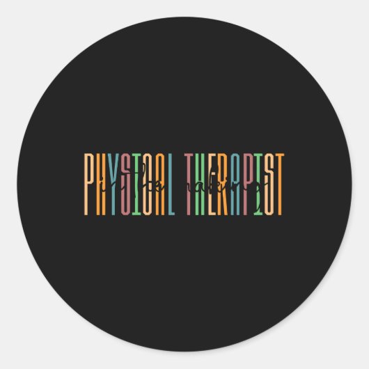 Physiotherapeut bei der körperlichen Therapie Runder Aufkleber (Vorderseite)