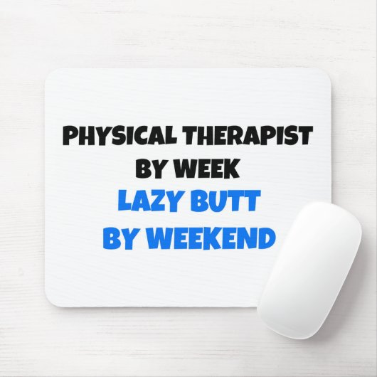 Physiotherapeut bei wöchentlichem Lazy-Hintern bis Mousepad (Mit Mouse)