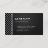 Physiotherapeut Beruflich Schwarz-weiß Visitenkarte (Vorderseite)