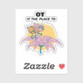 Physiotherapeut, Berufstherapie, Bienenliebhaber Aufkleber (Blatt)