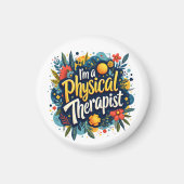 Physiotherapeut Blumenzitat Kunst Magnet (Vorne)