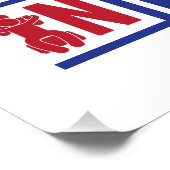 Physiotherapeut, der den Spaß in der Funktion stel Poster (Ecke)