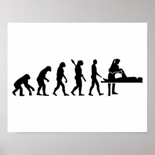 Physiotherapeut der Evolution Poster