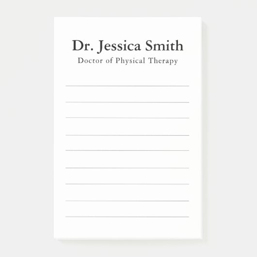 Physiotherapeut DPT individuell angepasste einfach Post-it Klebezettel (Vorderseite)