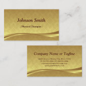 Physiotherapeut - Eleganter Goldschmuck Visitenkarte (Vorne/Hinten)