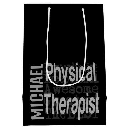 Physiotherapeut Extraordinär CUSTOM Mittlere Geschenktüte (Rückseite)