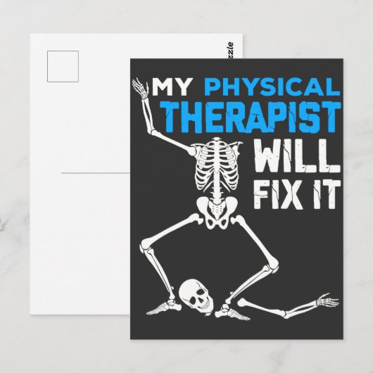 Physiotherapeut Fix It Funny Operation Erholung Postkarte (Vorne/Hinten)