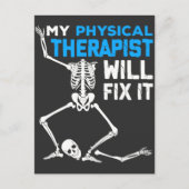 Physiotherapeut Fix It Funny Operation Erholung Postkarte (Vorderseite)