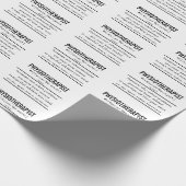 Physiotherapeut Funny Definition Geschenkpapier (Ecke)