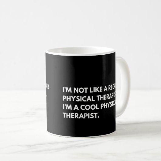 Physiotherapeut Funny Work Sprichwort Kaffeetasse (VorderseiteRechts)