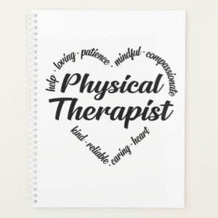 Physiotherapeut Herz-Wort Cloud Planer