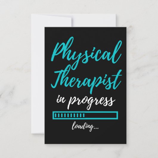 Physiotherapeut im Gange Dankeskarte (Vorderseite)