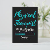 Physiotherapeut im Gange Dankeskarte (Stehend Vorderseite)