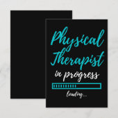 Physiotherapeut im Gange Dankeskarte (Vorne/Hinten)