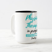 Physiotherapeut in Progress 2 Zweifarbige Tasse (Vorderseite Links)